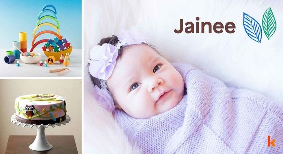 Baby name Jainee - cute baby, cute color toys & baby cakes.