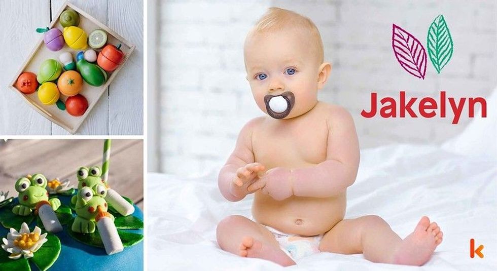 Baby name Jakelyn - cute baby, cute color toys & baby cakes.