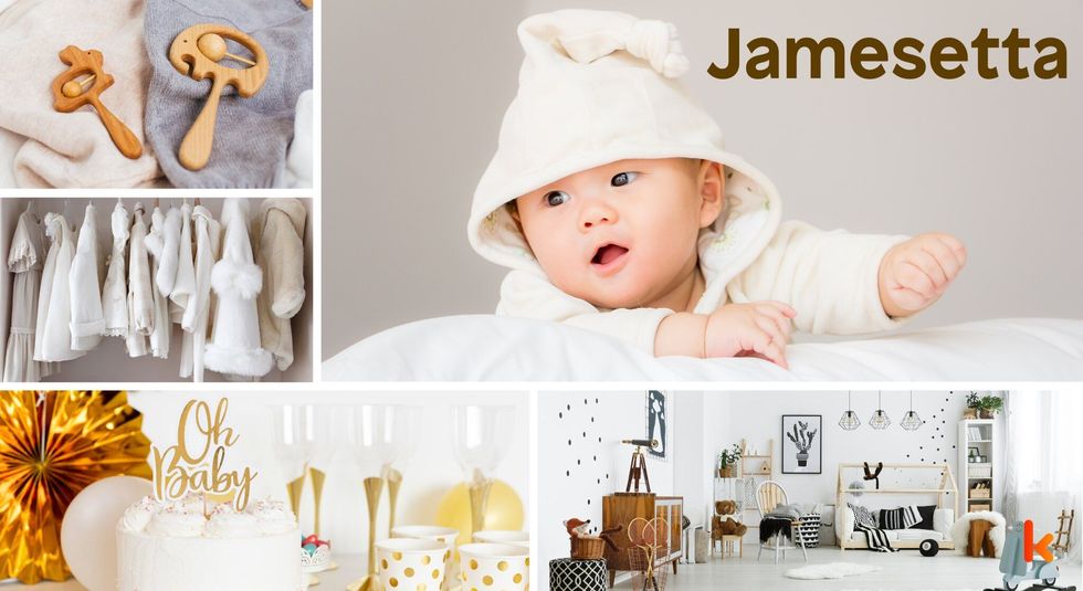 Baby name Jamesetta - cute baby, teether, clothes, cake & baby room