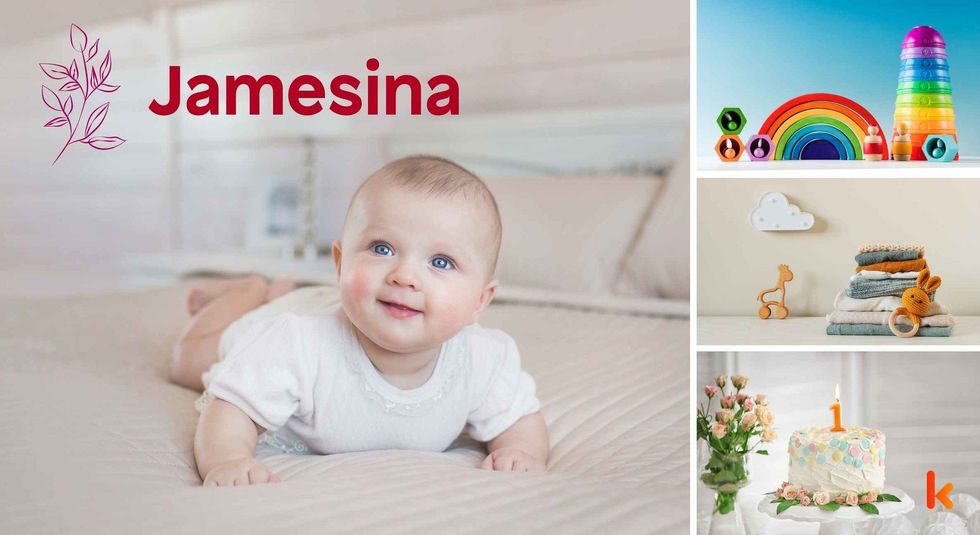 Baby name Jamesina - cute baby, cute baby color toys, baby cakes & baby dessert.