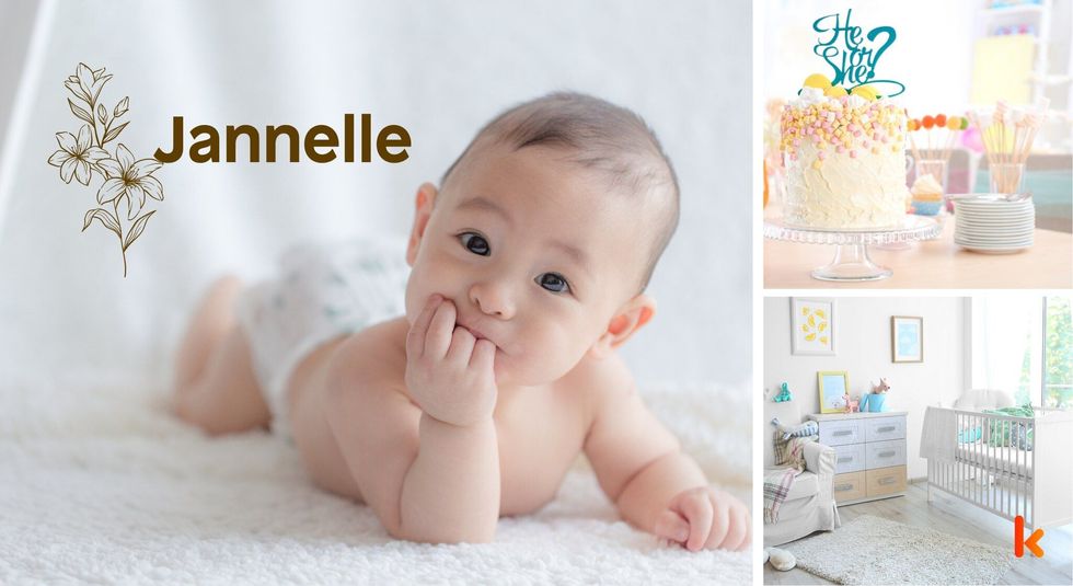 Baby name Jannelle - cute baby, cake & baby room