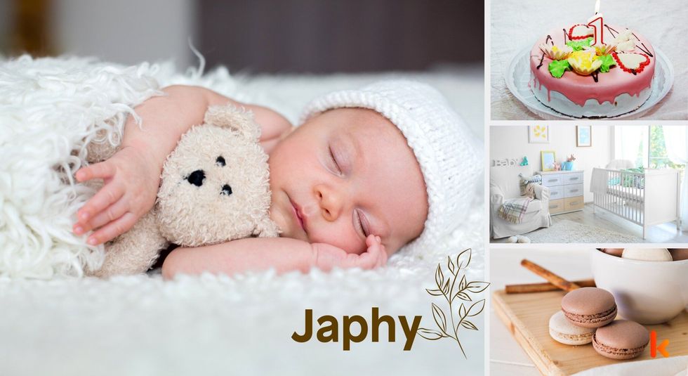 Baby name Japhy - cute baby, cake, baby room & macarons