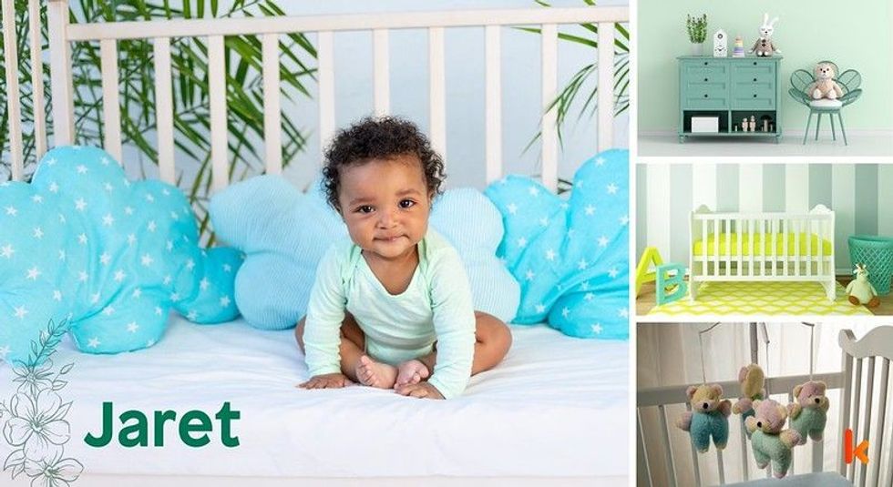 Baby name jaret - green furniture, teddy
