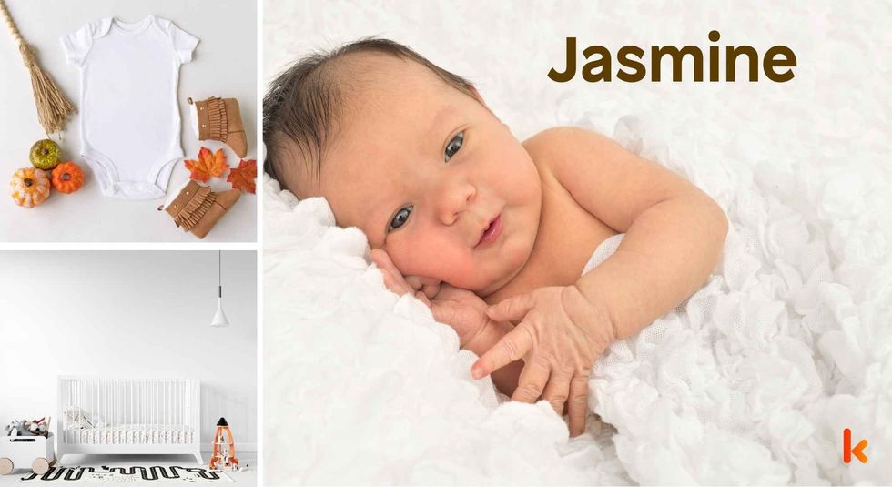 Baby name Jasmine - cute baby, clothes, crib, accessories and toys.