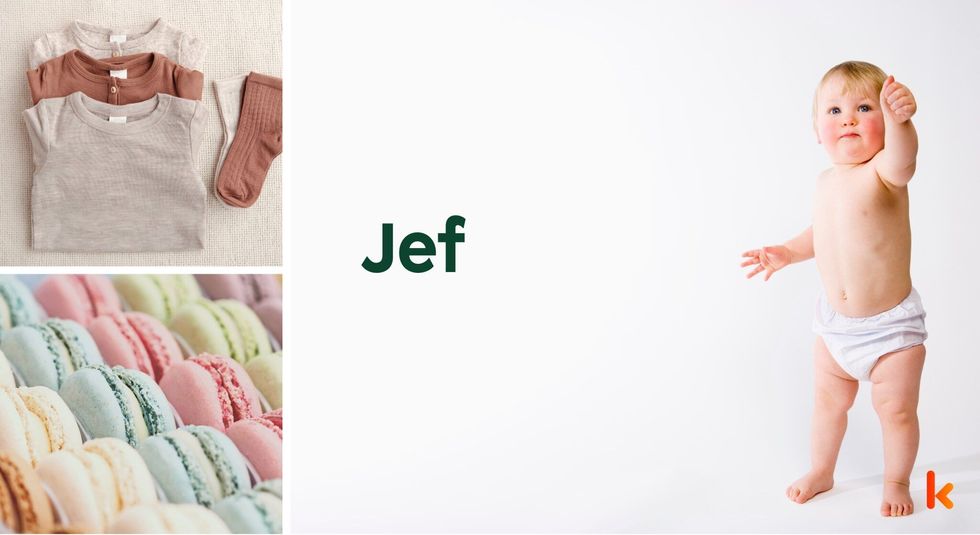 Baby name Jef - cute baby, macarons, clothes