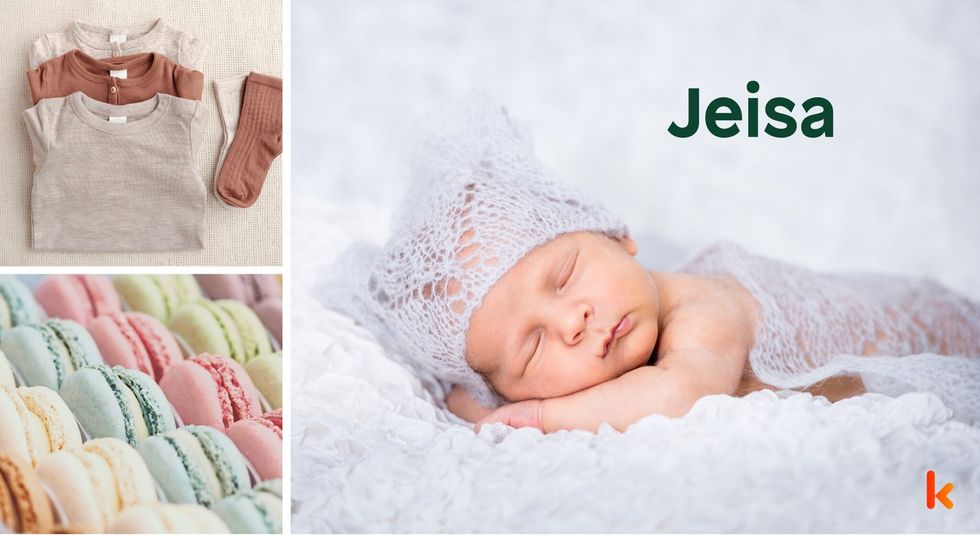Baby name Jeisa - cute baby, macarons, clothes