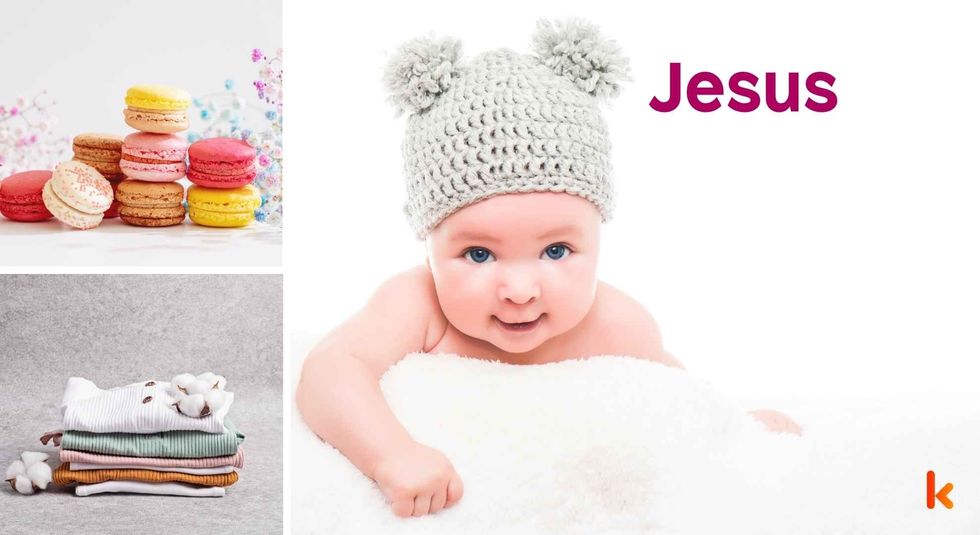 Baby name Jesus - cute baby, macarons and clothes