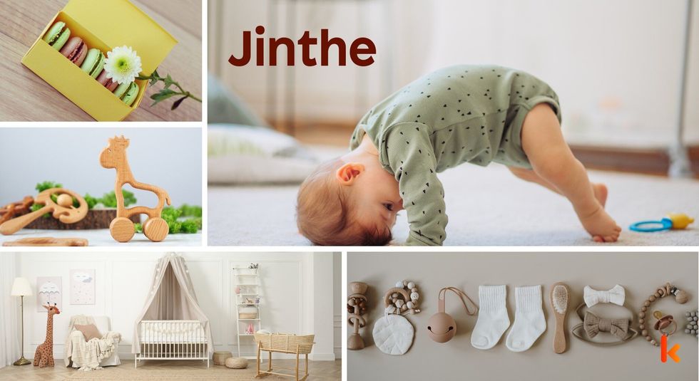 Baby name Jinthe - cute baby, macarons, teether, baby room & clothes