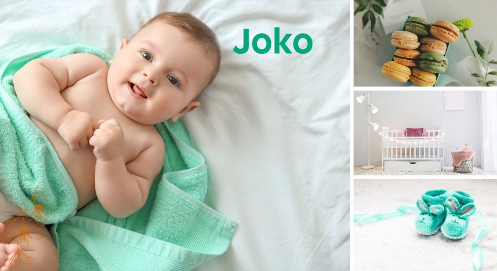 Baby Name Joko - baby, flowers, shoes and toys.