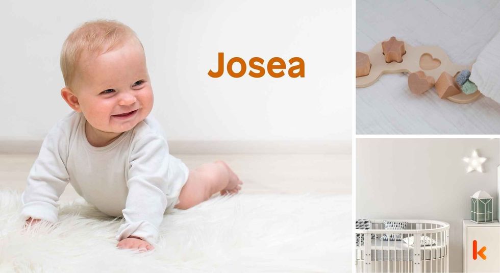 Baby name Josea - cute baby, crib, toys