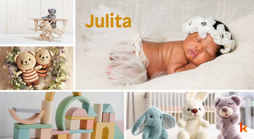 Baby name julita - toys & plush soft toys, crochet.