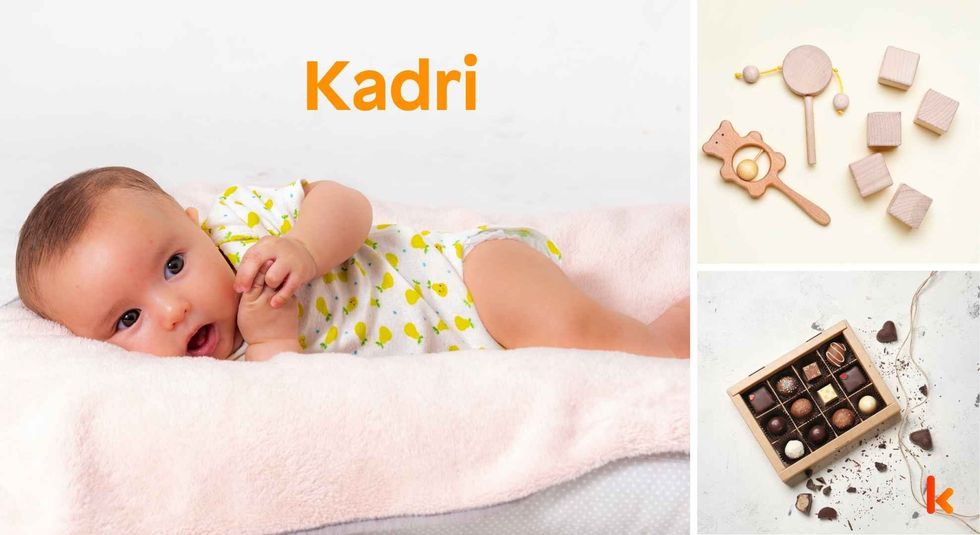 Baby name Kadri - Cute baby, wooden toys & chocolates.