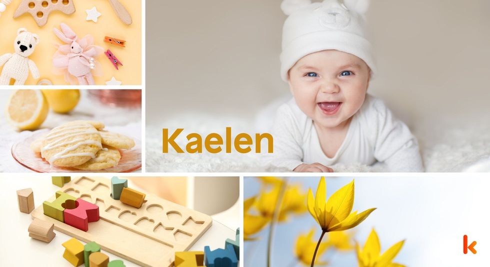 Baby name Kaelen - flowers, toys & cookies