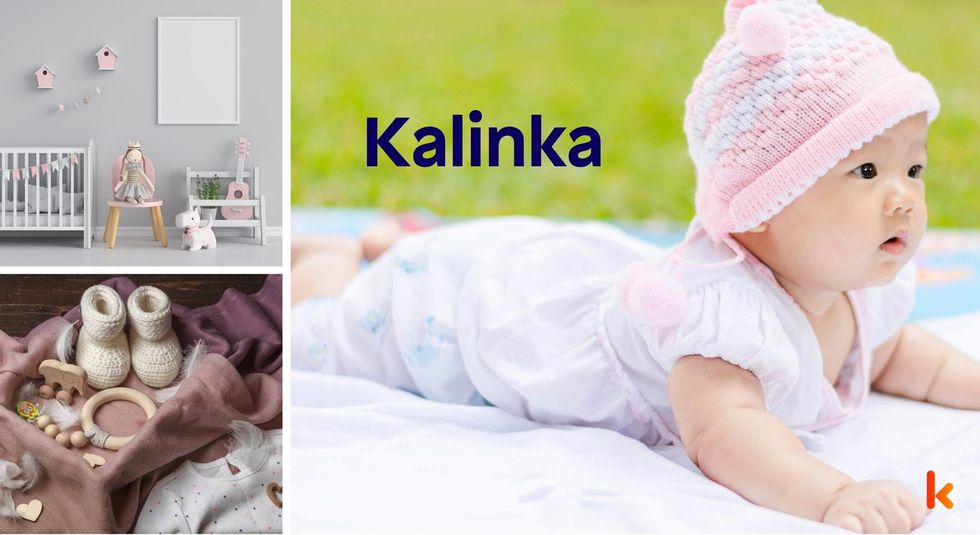Baby name Kalinka - cute baby, clothes, toys, crib, shoes