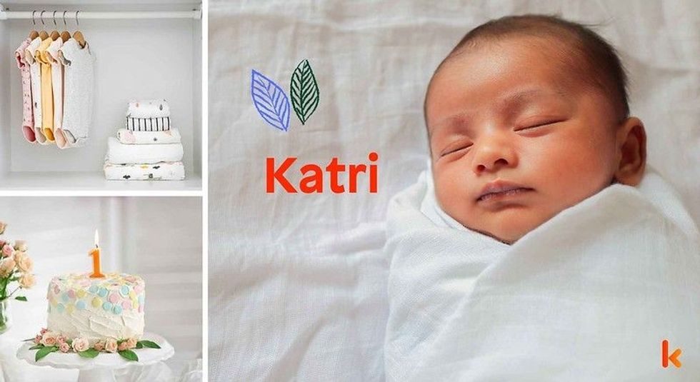 Baby name katri - cute baby, cake, clothes