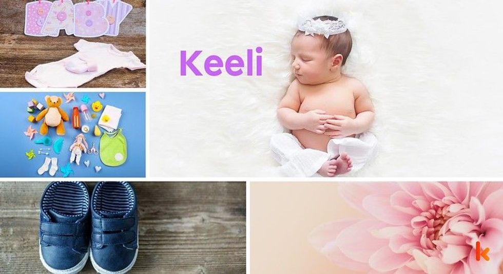 Baby Name Keeli - cute baby, flowers, dress, shoes and toys.