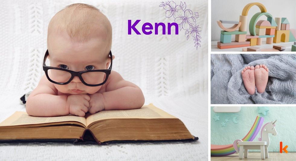 Baby name kenn - baby feet, unicorn & toys.