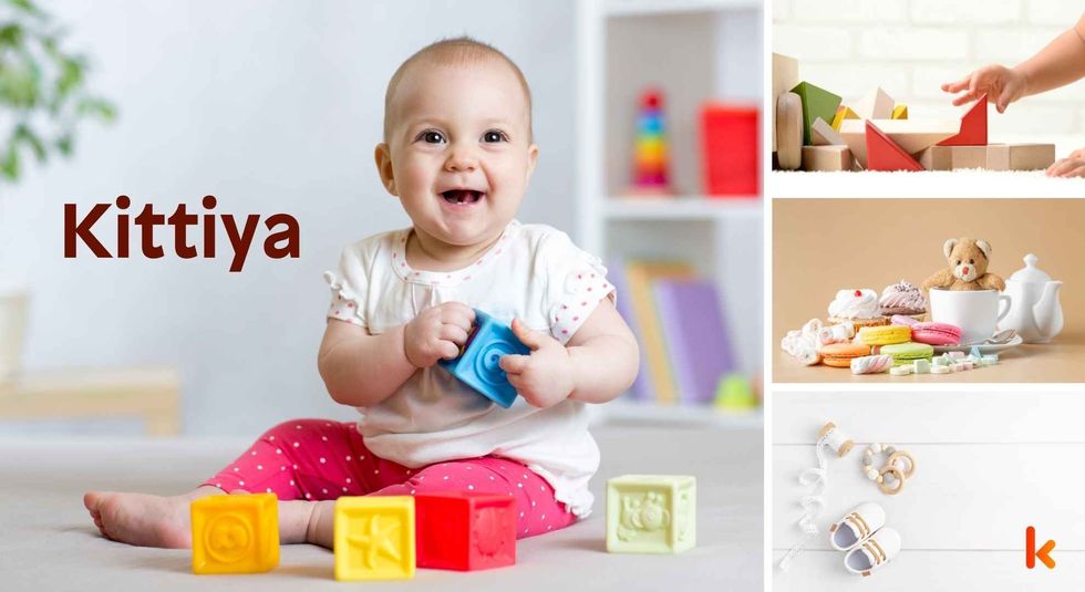 Baby name Kittiya - Cute baby, blocks, desserts & booties.