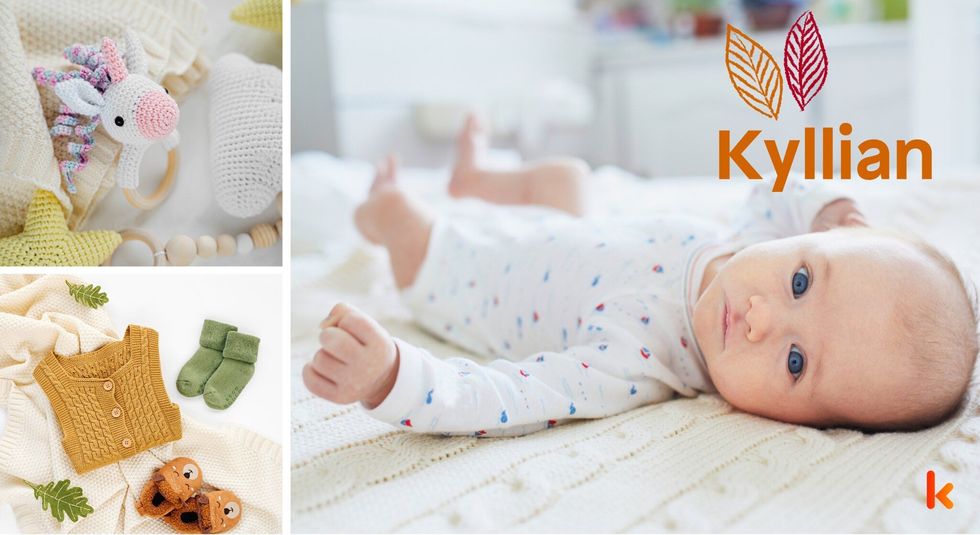 Baby Name Kyllian - cute baby, shoes and toys