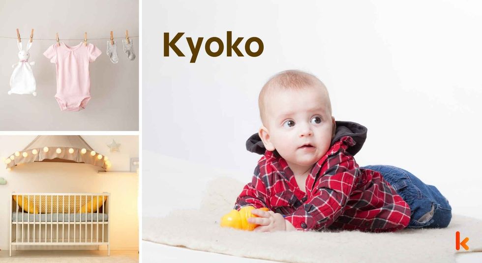 Baby name Kyoko - cute baby, clothes, crib, accessories and toys.