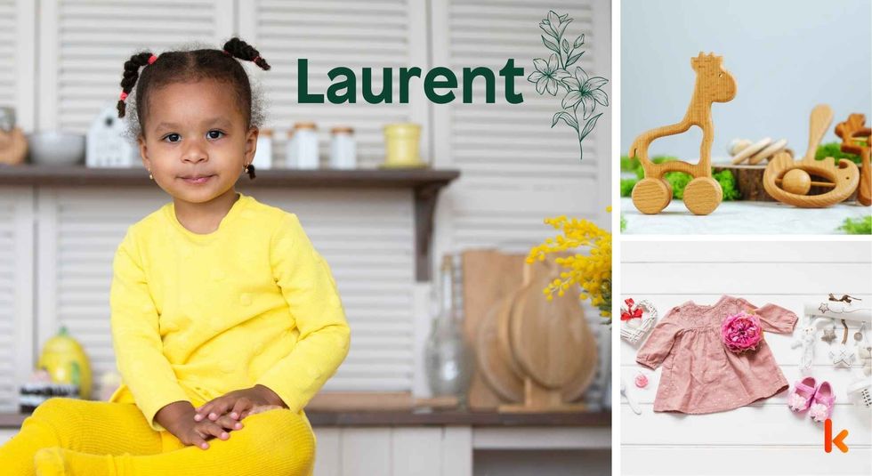 Baby name Laurent - cute baby, teether & clothes