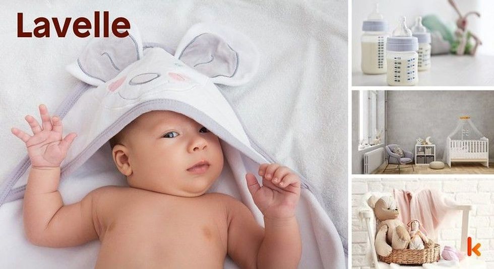 Baby Name Lavelle- cute baby, crib, toys, sipper
