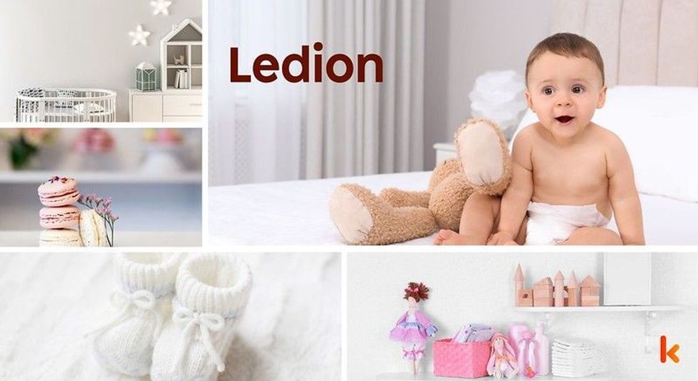 Baby Name Ledion - cute baby, crib, clothes, accessories, macarons