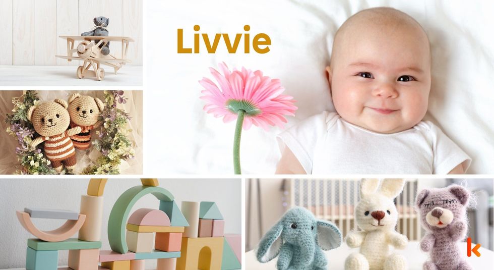 Baby name livvie - toys & plush soft toys, crochet.