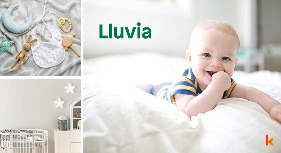 Baby name Lluvia - cute baby, clothes, crib, accessories and toys.