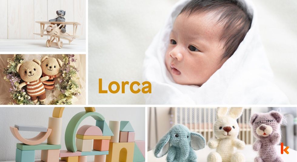 Baby name lorca - toys & plush soft toys, crochet.