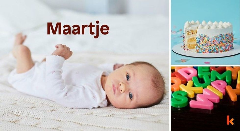 Baby name Maartje - cute baby, toys, cake