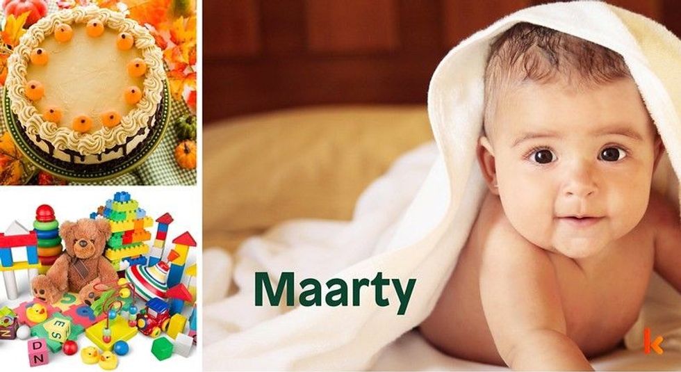 Baby name Maarty - cute baby, toys, cake