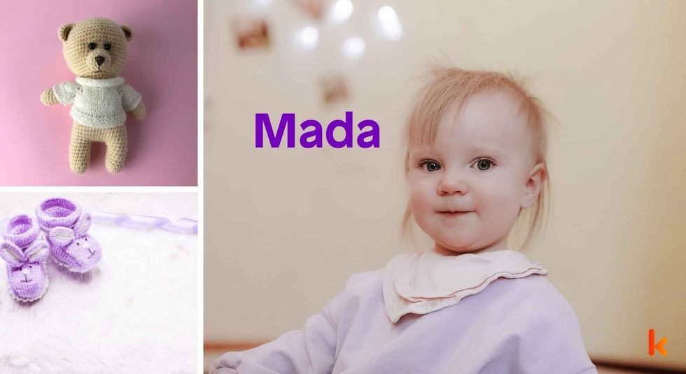 Baby Name Mada - cute baby, shoes and toys.