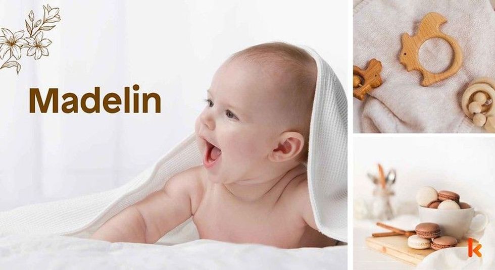 Baby Name Madelin - cute baby, baby teether, macarons.