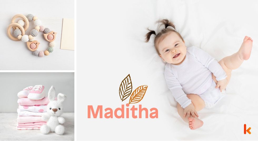 Baby name Maditha - cute baby, teether, clothes, baby booties, toys