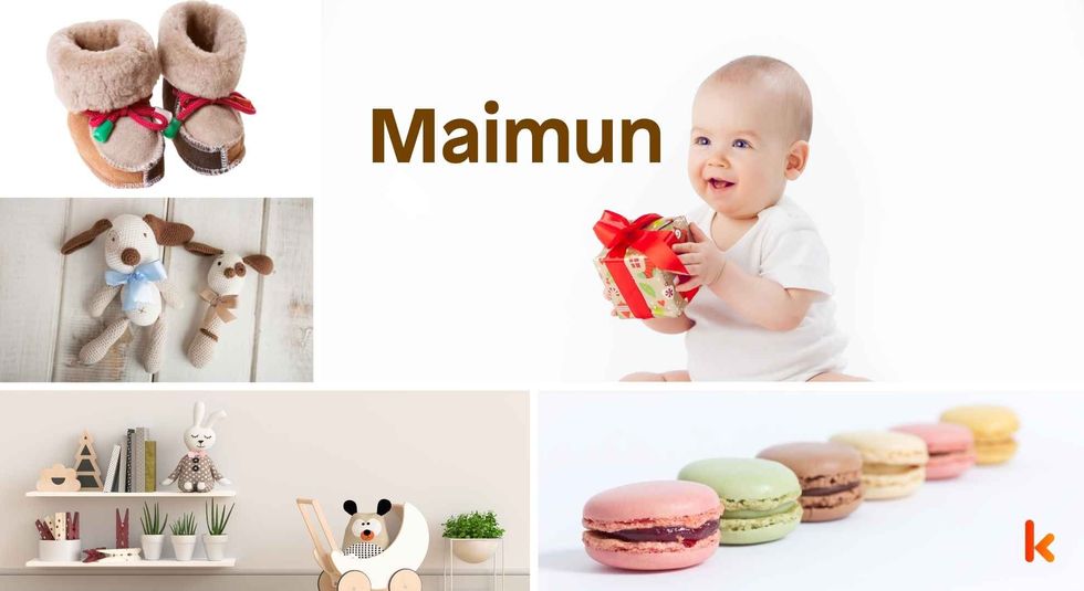 Baby Name Maimun - cute baby, shoes, macarons and toys
