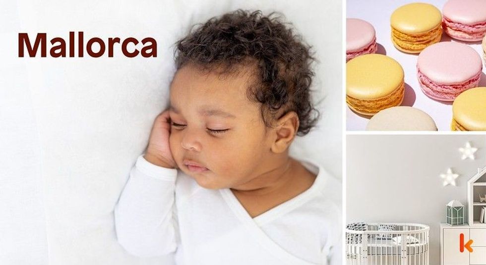 Baby Name Mallorca- cute baby, crib, macarons
