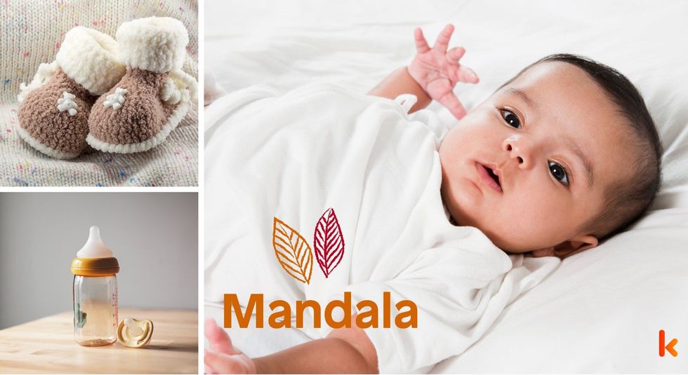 Baby name Mandala- cute baby, booties, sipper