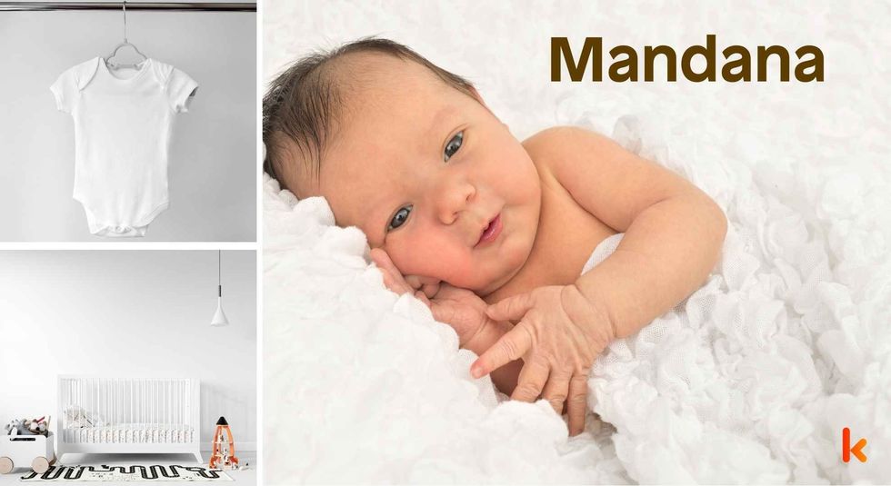 Baby name Mandana - cute baby, clothes, crib, accessories and toys.