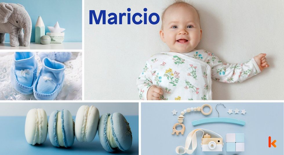 Baby name Maricio - cute baby, accessories, macaron shoes