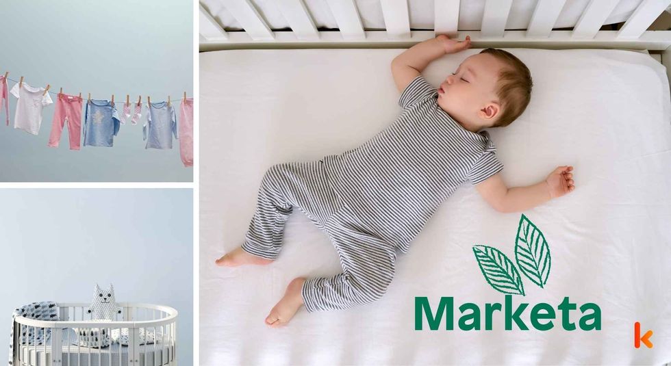 Baby name Marketa - cute baby, clothes, crib, accessories and toys.