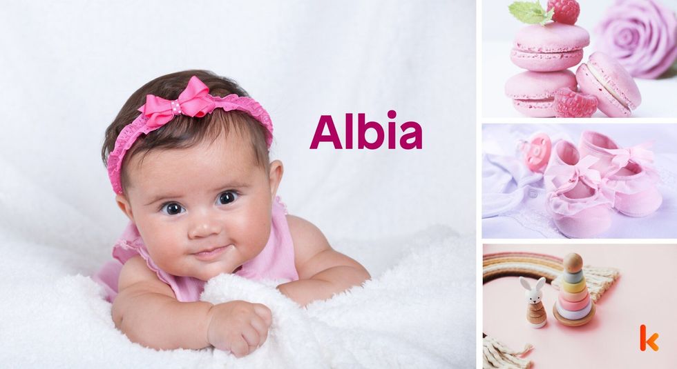 Baby name meaning Albia - cute, baby, macaron, toys, clothes