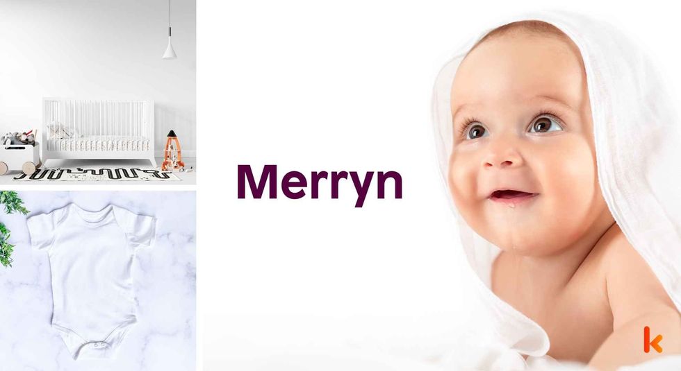 Baby Name Merryn - cute baby, baby clothes, crib.