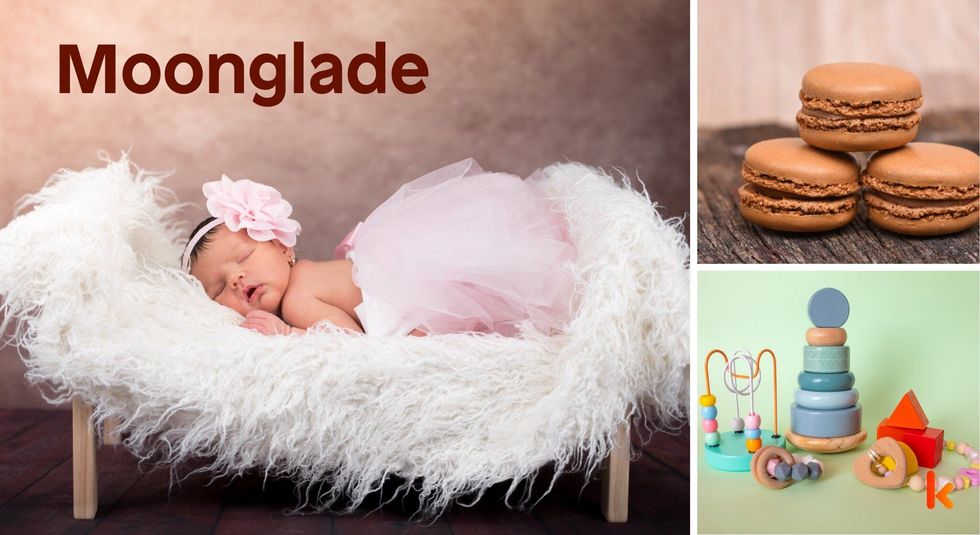 Baby name Moonglade- cute baby, toys, macarons
