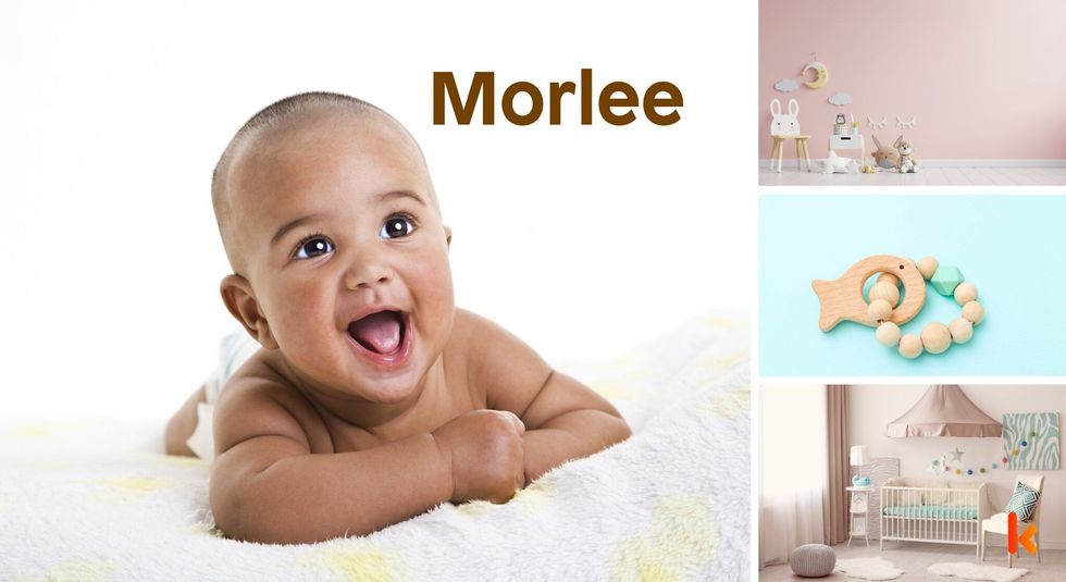 Baby name Morlee- cute baby, toys, teether, crib