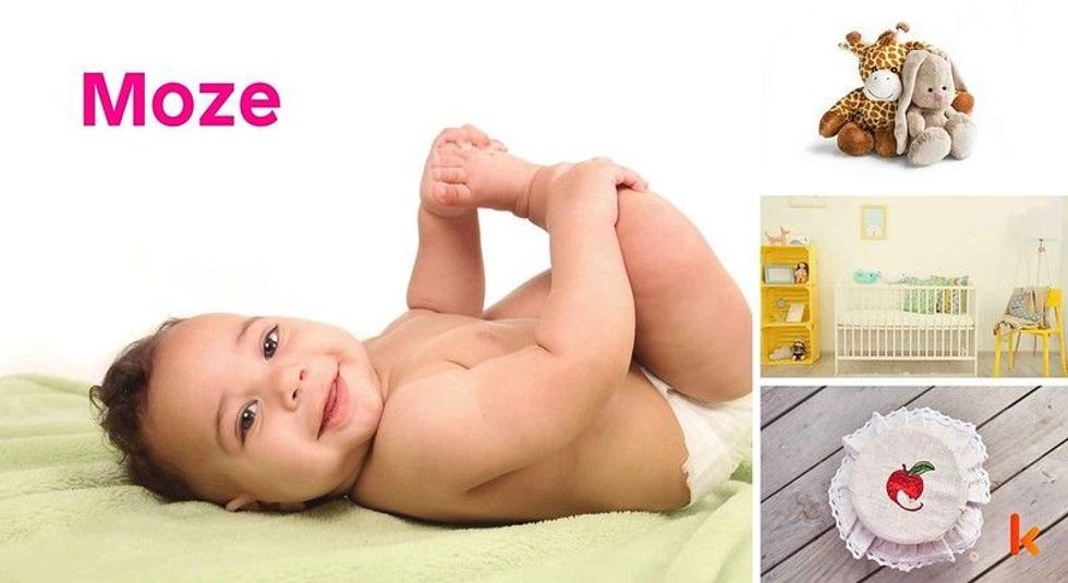 Baby name Moze - cute baby, toys, baby nursery & dessert