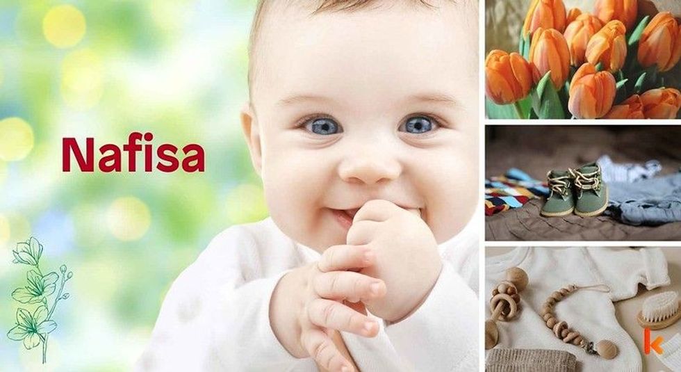 Baby name Nafisa - cute baby, clothes, shoes, flowers 