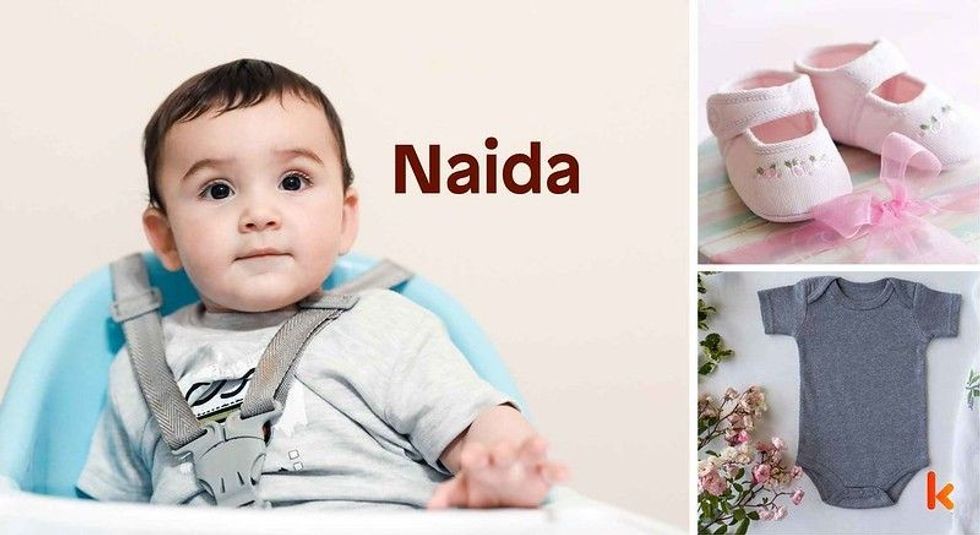 Baby name Naida - cute baby, clothes, shoes, flowers 