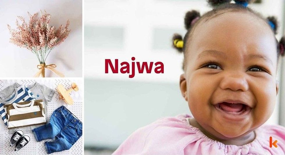 Baby name Najwa - cute baby, clothes, shoes, flowers 