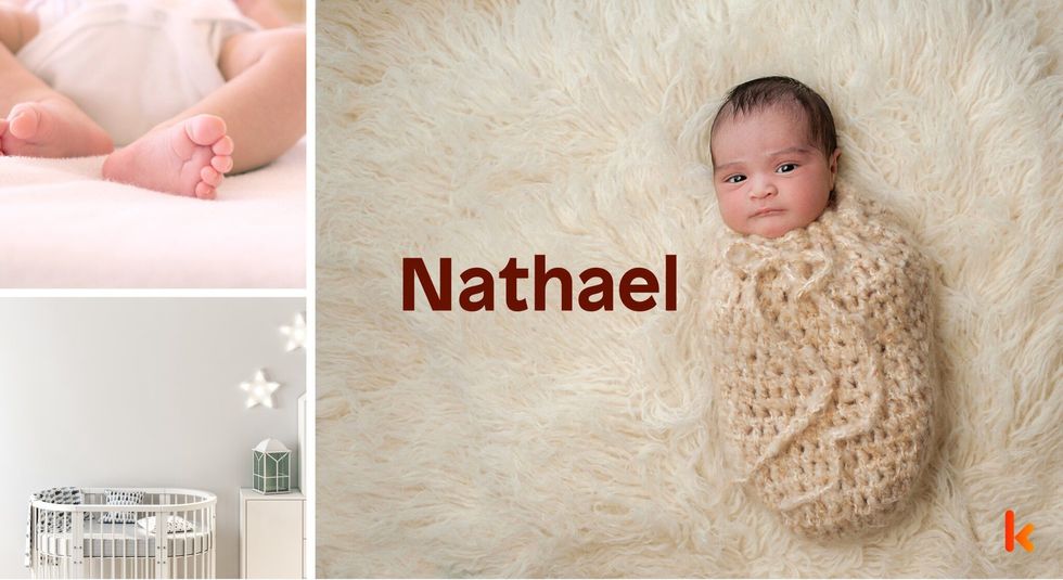 Baby name Nathael - cute baby, crib, feet